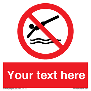 Custom prohibition no diving